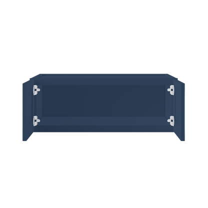 Wall Kitchen Cabinet W331224 Danbury Blue LessCare 33 in. width 12 in. height 24 in. depth - Kitchen Cabinets