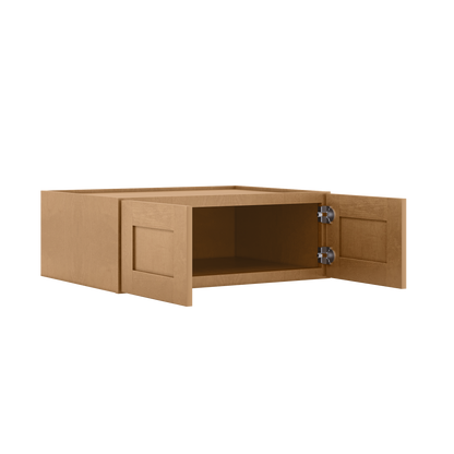 Wall Kitchen Cabinet W331224 Shaker Toffee LessCare 33 in. width 12 in. height 24 in. depth - Kitchen Cabinets