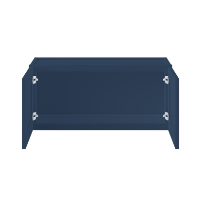 Wall Kitchen Cabinet W3315 Danbury Blue LessCare 33 in. width 15 in. height 12 in. depth - Kitchen Cabinets