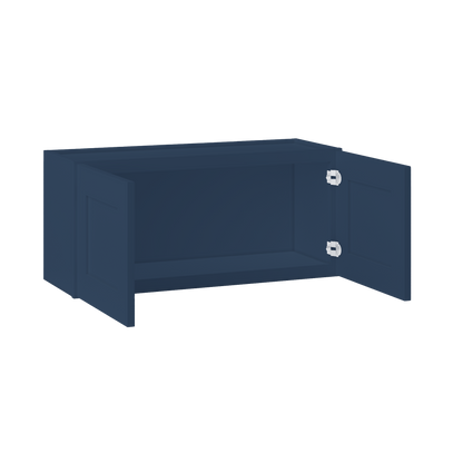 Wall Kitchen Cabinet W3315 Danbury Blue LessCare 33 in. width 15 in. height 12 in. depth - Kitchen Cabinets