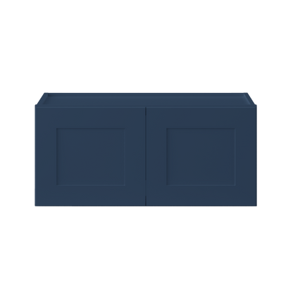 Wall Kitchen Cabinet W3315 Danbury Blue LessCare 33 in. width 15 in. height 12 in. depth - Kitchen Cabinets