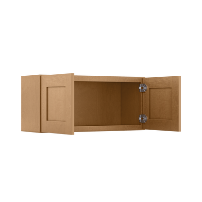 Wall Kitchen Cabinet W3315 Shaker Toffee LessCare 33 in. width 15 in. height 12 in. depth - Kitchen Cabinets