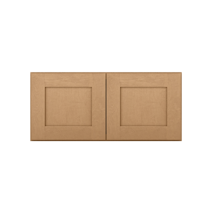 Wall Kitchen Cabinet W3315 Shaker Toffee LessCare 33 in. width 15 in. height 12 in. depth - Kitchen Cabinets