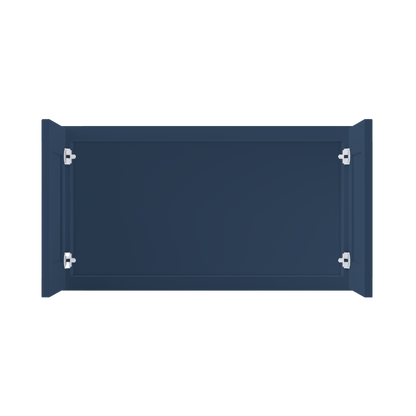 Wall Kitchen Cabinet W3318 Danbury Blue LessCare 33 in. width 18 in. height 12 in. depth - Kitchen Cabinets