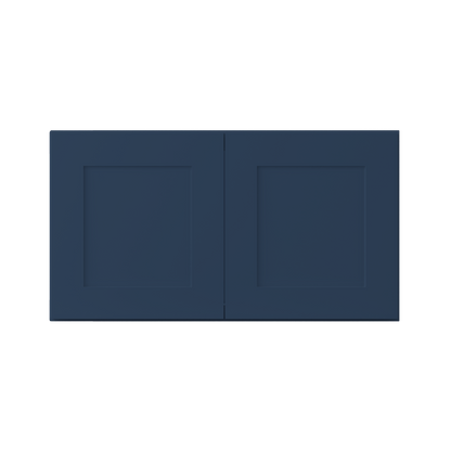 Wall Kitchen Cabinet W3318 Danbury Blue LessCare 33 in. width 18 in. height 12 in. depth - Kitchen Cabinets