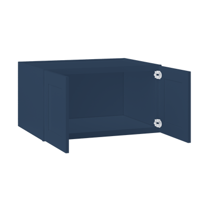 Wall Kitchen Cabinet W331824 Danbury Blue LessCare 33 in. width 18 in. height 24 in. depth - Kitchen Cabinets