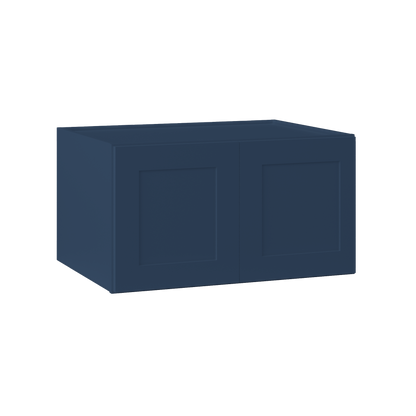 Wall Kitchen Cabinet W331824 Danbury Blue LessCare 33 in. width 18 in. height 24 in. depth - Kitchen Cabinets