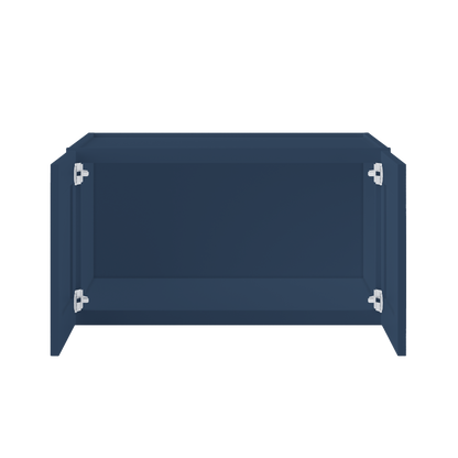 Wall Kitchen Cabinet W331824 Danbury Blue LessCare 33 in. width 18 in. height 24 in. depth - Kitchen Cabinets