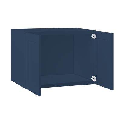 Wall Kitchen Cabinet W332424 Danbury Blue LessCare 33 in. width 24 in. height 24 in. depth - Kitchen Cabinets