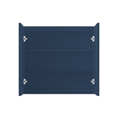 Wall Kitchen Cabinet W3330 Danbury Blue LessCare 33 in. width 30 in. height 12 in. depth - Kitchen Cabinets