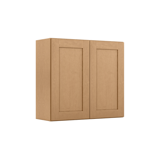 Wall Kitchen Cabinet W3330 Shaker Toffee LessCare 33 in. width 30 in. height 12 in. depth - Kitchen Cabinets