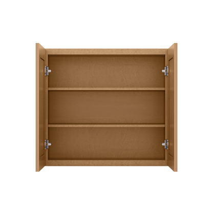 Wall Kitchen Cabinet W3330 Shaker Toffee LessCare 33 in. width 30 in. height 12 in. depth - Kitchen Cabinets