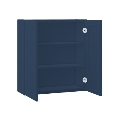 Wall Kitchen Cabinet W3336 Danbury Blue LessCare 33 in. width 36 in. height 12 in. depth - Kitchen Cabinets