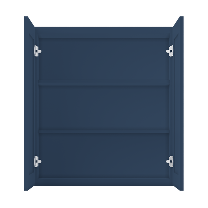Wall Kitchen Cabinet W3336 Danbury Blue LessCare 33 in. width 36 in. height 12 in. depth - Kitchen Cabinets
