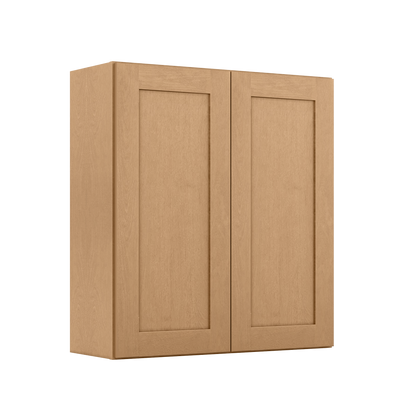 Wall Kitchen Cabinet W3336 Shaker Toffee LessCare 33 in. width 36 in. height 12 in. depth - Kitchen Cabinets