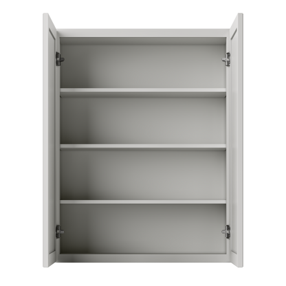 Wall Kitchen Cabinet W3342 Milan Pearl 33 in. width 42 in. height 12 in. depth - Kitchen Cabinets