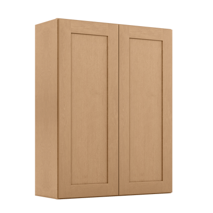 Wall Kitchen Cabinet W3342 Shaker Toffee LessCare 33 in. width 42 in. height 12 in. depth - Kitchen Cabinets