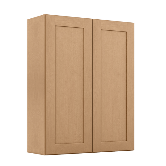 Wall Kitchen Cabinet W3342 Shaker Toffee LessCare 33 in. width 42 in. height 12 in. depth - Kitchen Cabinets