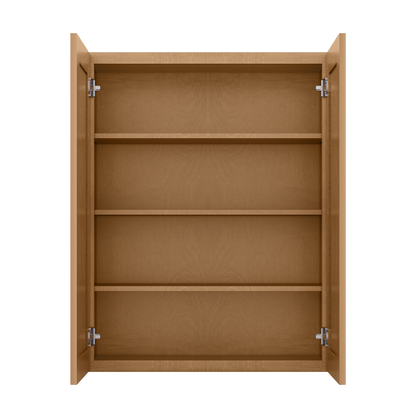 Wall Kitchen Cabinet W3342 Shaker Toffee LessCare 33 in. width 42 in. height 12 in. depth - Kitchen Cabinets
