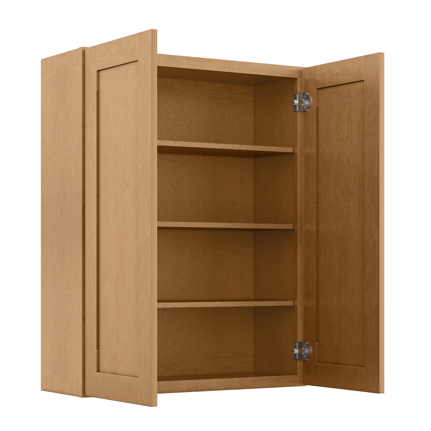 Wall Kitchen Cabinet W3342 Shaker Toffee LessCare 33 in. width 42 in. height 12 in. depth - Kitchen Cabinets