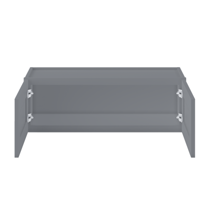 Wall Kitchen Cabinet W3612 Colonial Gray LessCare 36 in. width 12 in. height 12 in. depth - Kitchen Cabinets