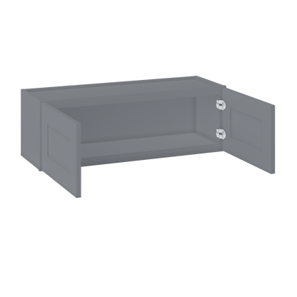 Wall Kitchen Cabinet W3612 Colonial Gray LessCare 36 in. width 12 in. height 12 in. depth - Kitchen Cabinets