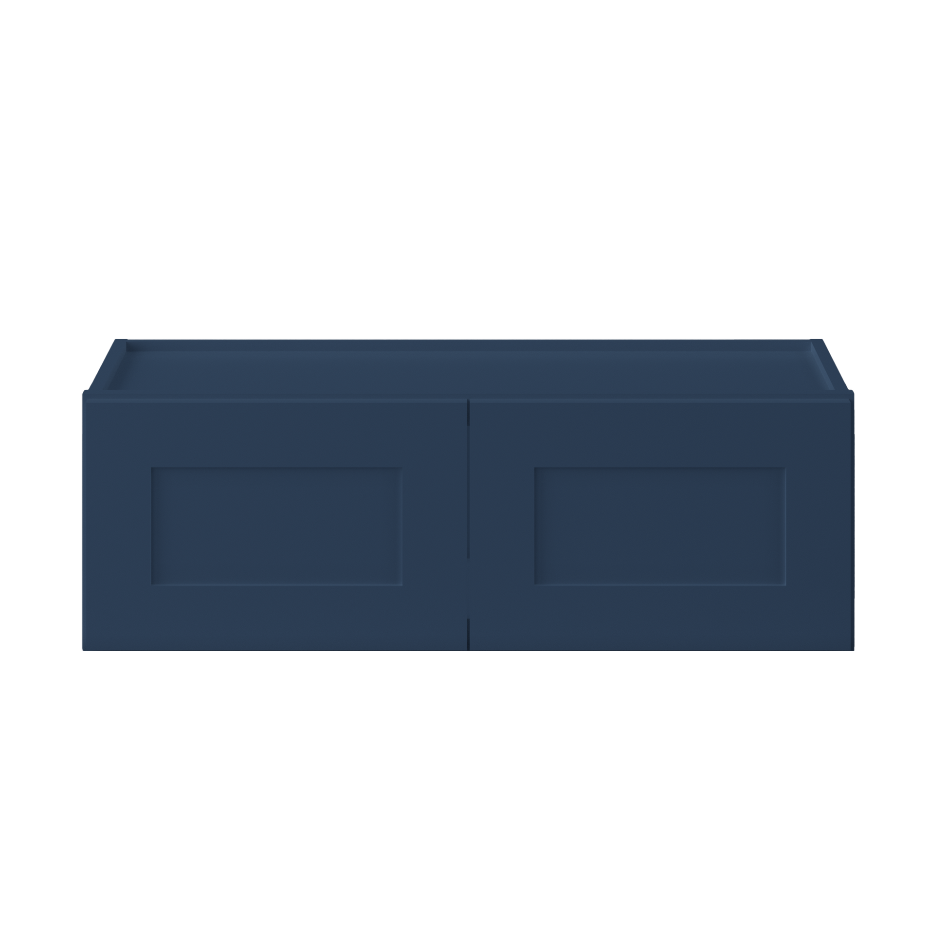 Wall Kitchen Cabinet W3612 Danbury Blue LessCare 36 in. width 12 in. height 12 in. depth - Kitchen Cabinets