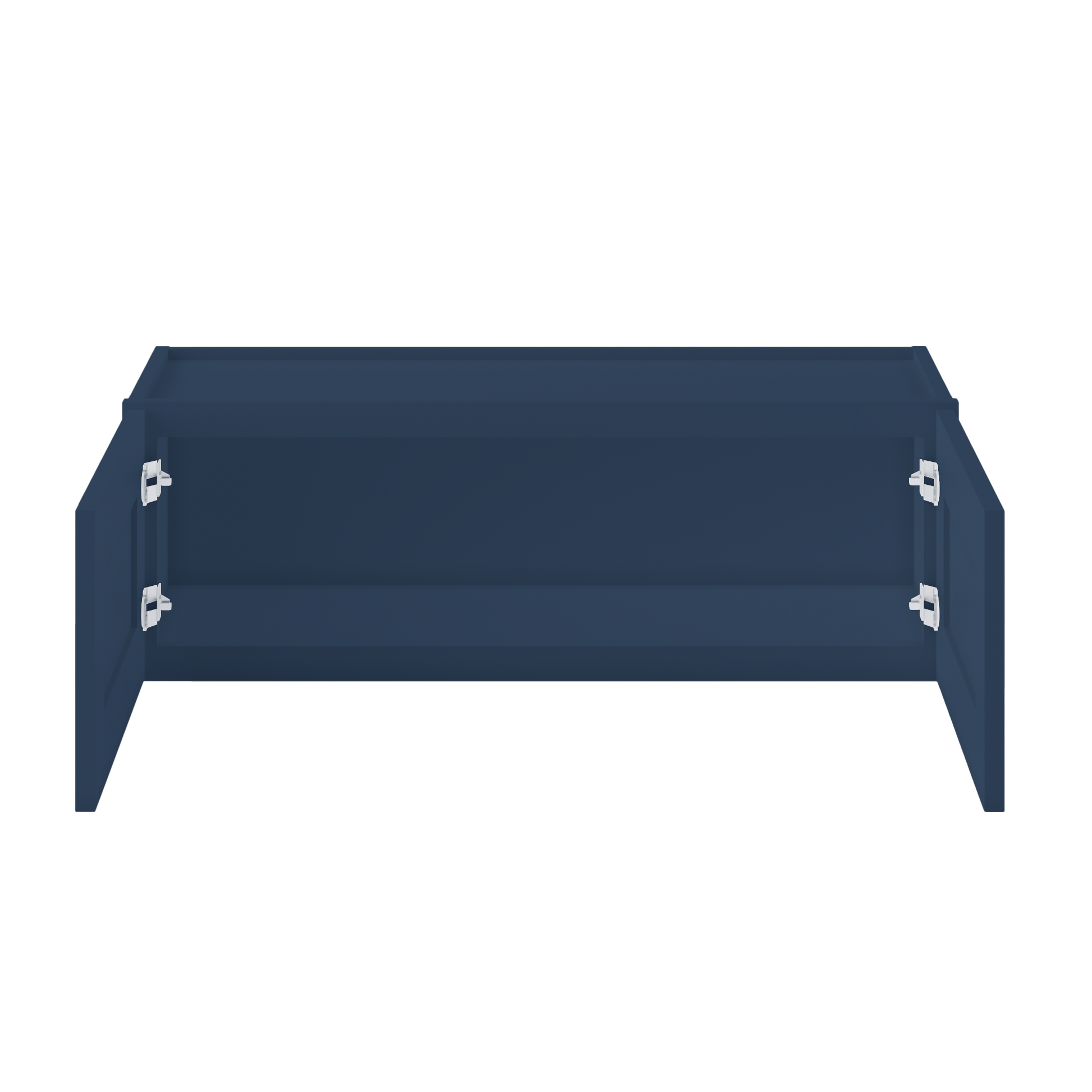 Wall Kitchen Cabinet W3612 Danbury Blue LessCare 36 in. width 12 in. height 12 in. depth - Kitchen Cabinets