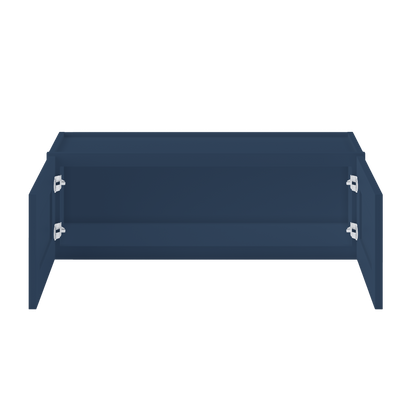 Wall Kitchen Cabinet W3612 Danbury Blue LessCare 36 in. width 12 in. height 12 in. depth - Kitchen Cabinets