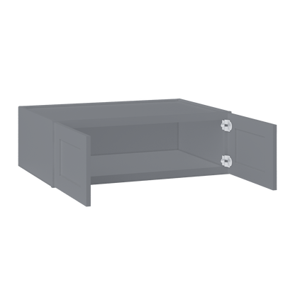 Wall Kitchen Cabinet W361224 Colonial Gray LessCare 36 in. width 12 in. height 24 in. depth - Kitchen Cabinets