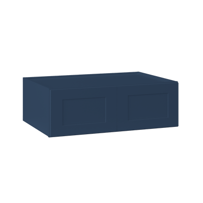 Wall Kitchen Cabinet W361224 Danbury Blue LessCare 36 in. width 12 in. height 24 in. depth - Kitchen Cabinets