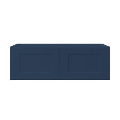 Wall Kitchen Cabinet W361224 Danbury Blue LessCare 36 in. width 12 in. height 24 in. depth - Kitchen Cabinets