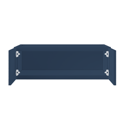 Wall Kitchen Cabinet W361224 Danbury Blue LessCare 36 in. width 12 in. height 24 in. depth - Kitchen Cabinets