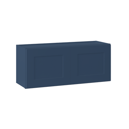 Wall Kitchen Cabinet W3615 Danbury Blue LessCare 36 in. width 15 in. height 12 in. depth - Kitchen Cabinets