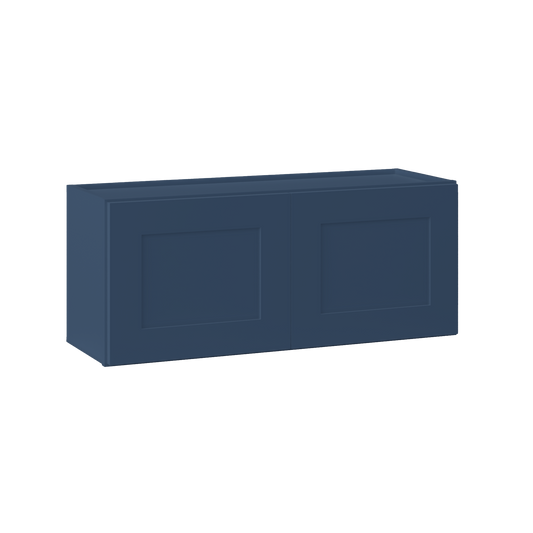 Wall Kitchen Cabinet W3615 Danbury Blue LessCare 36 in. width 15 in. height 12 in. depth - Kitchen Cabinets