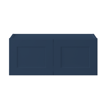 Wall Kitchen Cabinet W3615 Danbury Blue LessCare 36 in. width 15 in. height 12 in. depth - Kitchen Cabinets