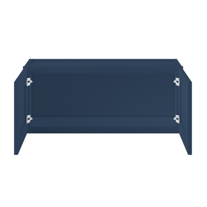 Wall Kitchen Cabinet W3615 Danbury Blue LessCare 36 in. width 15 in. height 12 in. depth - Kitchen Cabinets