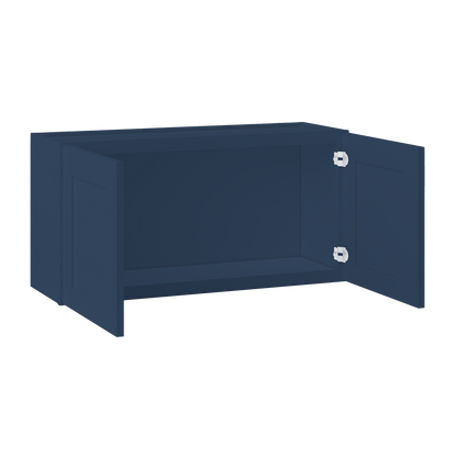 Wall Kitchen Cabinet W3618 Danbury Blue LessCare 36 in. width 18 in. height 12 in. depth - Kitchen Cabinets