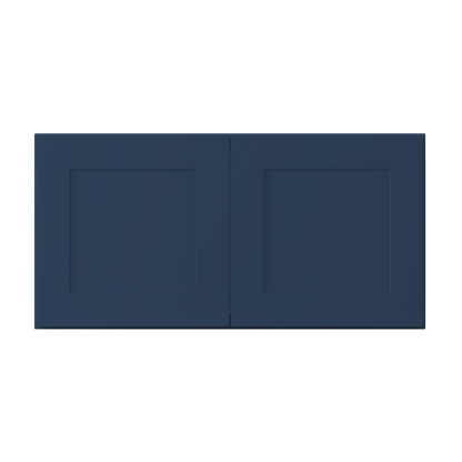 Wall Kitchen Cabinet W3618 Danbury Blue LessCare 36 in. width 18 in. height 12 in. depth - Kitchen Cabinets