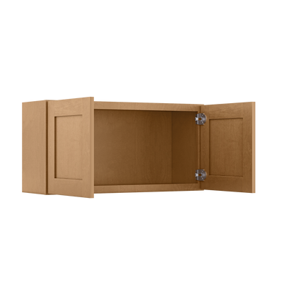 Wall Kitchen Cabinet W3618 Shaker Toffee LessCare 36 in. width 18 in. height 12 in. depth - Kitchen Cabinets