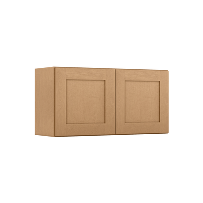 Wall Kitchen Cabinet W3618 Shaker Toffee LessCare 36 in. width 18 in. height 12 in. depth - Kitchen Cabinets