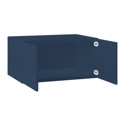 Wall Kitchen Cabinet W361824 Danbury Blue LessCare 36 in. width 18 in. height 24 in. depth - Kitchen Cabinets