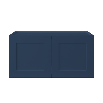 Wall Kitchen Cabinet W361824 Danbury Blue LessCare 36 in. width 18 in. height 24 in. depth - Kitchen Cabinets