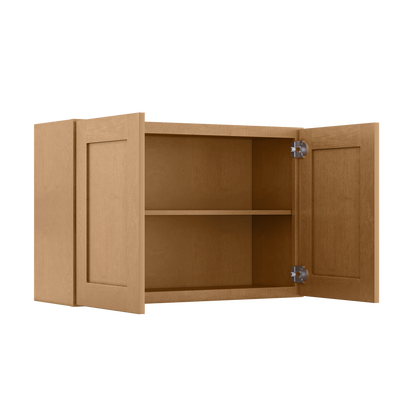Wall Kitchen Cabinet W3624 Shaker Toffee LessCare 36 in. width 24 in. height 12 in. depth - Kitchen Cabinets