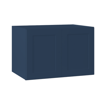 Wall Kitchen Cabinet W362424 Danbury Blue LessCare 36 in. width 24 in. height 24 in. depth - Kitchen Cabinets