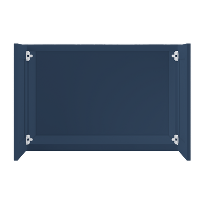 Wall Kitchen Cabinet W362424 Danbury Blue LessCare 36 in. width 24 in. height 24 in. depth - Kitchen Cabinets