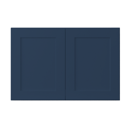 Wall Kitchen Cabinet W362424 Danbury Blue LessCare 36 in. width 24 in. height 24 in. depth - Kitchen Cabinets