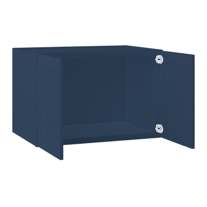Wall Kitchen Cabinet W362424 Danbury Blue LessCare 36 in. width 24 in. height 24 in. depth - Kitchen Cabinets