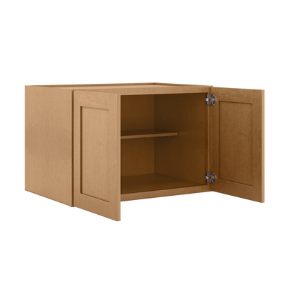 Wall Kitchen Cabinet W362424 Shaker Toffee LessCare 36 in. width 24 in. height 24 in. depth - Kitchen Cabinets