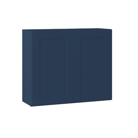 Wall Kitchen Cabinet W3630 Danbury Blue LessCare 36 in. width 30 in. height 12 in. depth - Kitchen Cabinets